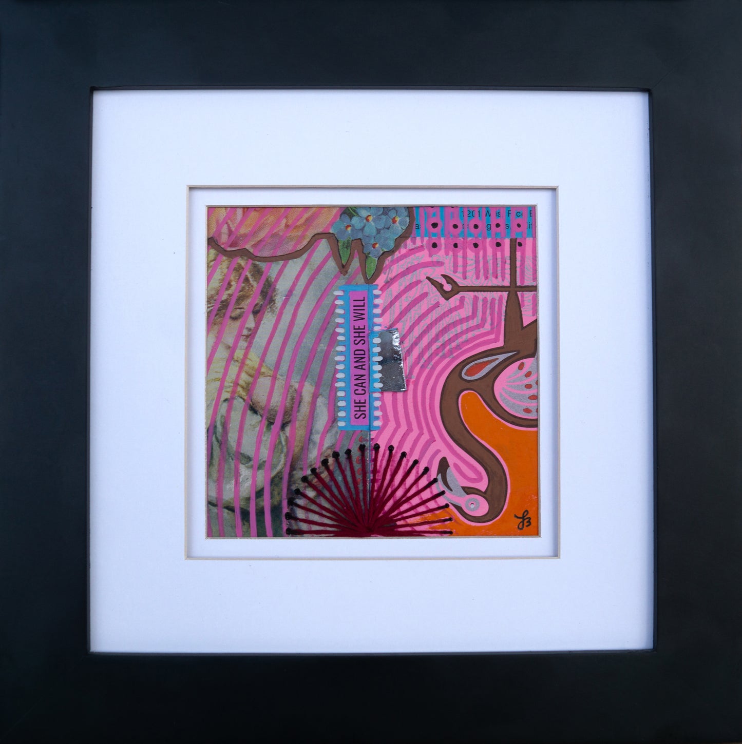 SHE CAN AND SHE WILL Framed Original